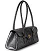 BRAHMIN Charcoal Melbourne Dayan Satchel Bag, Color:Charcoal - Image 4