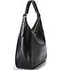 BRAHMIN Dietrich Collection Edie Snake Trim Slouchy Shoulder Bag, Color:Black Dietrich - Image 4