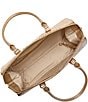 BRAHMIN Donegal Collection Gold Sophia Satchel Bag, Color:Gold - Image 3