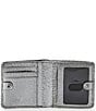 BRAHMIN Duchess Collection Silver Metallic Jane Mini Bifold Wallet, Color:Silver - Image 3