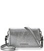 BRAHMIN Duchess Collection Silver Metallic Minuette Crossbody Bag, Color:Silver - Image 1