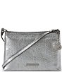 BRAHMIN Duchess Collection Silver Metallic Mod Lorelei Shoulder Bag, Color:Silver - Image 1