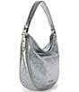BRAHMIN Duchess Collection Silver Metallic Small Kathleen Shoulder Bag, Color:Silver - Image 4