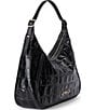 BRAHMIN Edie Black Castle View Shoulder Bag, Color:Black - Image 4