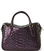 BRAHMIN Excelsior Collection Passion Purple Micaela Satchel Bag, Color:Passion Purple - Image 2