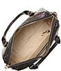 BRAHMIN Excelsior Collection Passion Purple Micaela Satchel Bag, Color:Passion Purple - Image 3