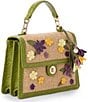 BRAHMIN Flora Collection Multi Raffia Small Hallie Satchel Bag - Image 3