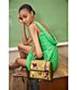 BRAHMIN Flora Collection Multi Raffia Small Hallie Satchel Bag - Image 6