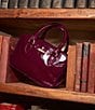 BRAHMIN Galloway Collection Cherry Lacquer Mara Satchel Bag, Color:Cherry Lacquer - Image 5