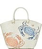 Color:Coconut Milk - Image 1 - Gulfstream Collection Crab Coconut Milk Jeanne Tote Bag