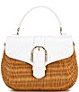 BRAHMIN Hanalei Collection Maisie Wicker Satchel Bag,New Products : American Fashion Style Bags On Sale