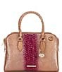 BRAHMIN Harkness Collection Pomegranate Marissa Leather Satchel Bag, Color:Pomegranate - Image 1