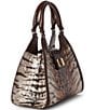 BRAHMIN Hermosa Collection Contrast Trim Feline Adrian Satchel Bag, Color:Feline - Image 4