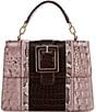 BRAHMIN Jessamine Collection Mellow Rose Small Hallie Satchel Bag, Color:Mellow Rose - Image 1