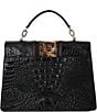 BRAHMIN Kairos Collection Untamed Hallie Satchel Bag, Color:Untamed - Image 2