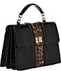 BRAHMIN Kairos Collection Untamed Hallie Satchel Bag, Color:Untamed - Image 4