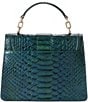 BRAHMIN Kalopsia Collection Small Hallie Evergreen Satchel Bag, Color:Evergreen - Image 2