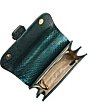 BRAHMIN Kalopsia Collection Small Hallie Evergreen Satchel Bag, Color:Evergreen - Image 3
