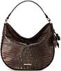 BRAHMIN Keepsake Collection Kathleen Fall Tortoise Rose Charm Slouchy Shoulder Bag, Color:Fall Tortoise - Image 1