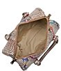 Color:Multi - Image 3 - Knightley Collection Stacy Rainbow Snake Print Leather Satchel Bag