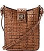 BRAHMIN Leontyne Collection Luggage Brown Marley Crossbody Bag, Color:Luggage Brown - Image 1