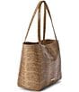 BRAHMIN Light Pecan Bonaire Collection Snake Print Mona Tote Bag - Image 2