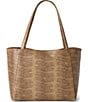 BRAHMIN Light Pecan Bonaire Collection Snake Print Mona Tote Bag - Image 3