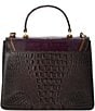 BRAHMIN Lizard Tri-Texture Collection Multi Gabriella Satchel Bag, Color:Multi - Image 2