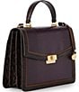 BRAHMIN Lizard Tri-Texture Collection Multi Gabriella Satchel Bag, Color:Multi - Image 4