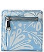 BRAHMIN Lucent Collection Jane Mini Metallic Bifold Snap Wallet, Color:Bellbottom Blue - Image 2