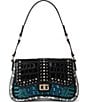 BRAHMIN Luminous Collection Blue Patina Nerida Shoulder Bag, Color:Blue Patina - Image 1