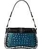 BRAHMIN Luminous Collection Blue Patina Nerida Shoulder Bag, Color:Blue Patina - Image 2