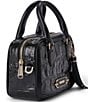 BRAHMIN Mara Black Castle View Mini Satchel Bag, Color:Black - Image 4