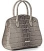 BRAHMIN Marana Collection Mindful Grey Rosetta Satchel Bag, Color:Mindful Grey - Image 4