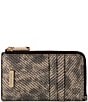 BRAHMIN Mayfair Collection Lennon Snake Print Credit Card Wallet, Color:Toffee - Image 1