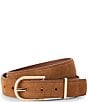 BRAHMIN Medium Suede Gold Buckle Belt - Image 2