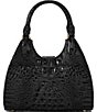 BRAHMIN Melbourne Collection Adrian Satchel Bag, Color:Black - Image 2