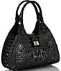 Color:Black - Image 4 - Melbourne Collection Adrian Satchel Bag