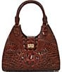 BRAHMIN Melbourne Collection Adrian Satchel Bag, Color:Pecan - Image 1