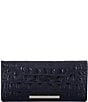 Color:Ink - Image 1 - Melbourne Collection Ady Crocodile-Embossed Wallet
