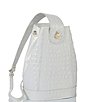 Color:Shell White - Image 4 - Melbourne Collection Allie Shell White Leather Sling Backpack