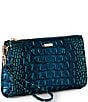 BRAHMIN Melbourne Collection Blue Patina Daisy Wristlet, Color:Blue Patina - Image 4