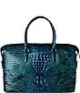 BRAHMIN Melbourne Collection Blue Patina Duxbury Leather Weekender Bag, Color:Blue Patina - Image 2