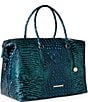 BRAHMIN Melbourne Collection Blue Patina Duxbury Leather Weekender Bag, Color:Blue Patina - Image 4