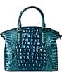 BRAHMIN Melbourne Collection Blue Patina Duxbury Satchel Bag, Color:Blue Patina - Image 2