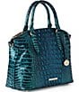 BRAHMIN Melbourne Collection Blue Patina Duxbury Satchel Bag, Color:Blue Patina - Image 4