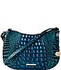 BRAHMIN Melbourne Collection Blue Patina Shayna Crossbody Bag, Color:Blue Patina - Image 1