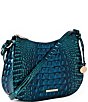 BRAHMIN Melbourne Collection Blue Patina Shayna Crossbody Bag, Color:Blue Patina - Image 4