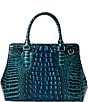 BRAHMIN Melbourne Collection Blue Patina Small Finley Carryall Satchel Bag, Color:Blue Patina - Image 2