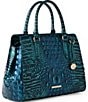 BRAHMIN Melbourne Collection Blue Patina Small Finley Carryall Satchel Bag, Color:Blue Patina - Image 4